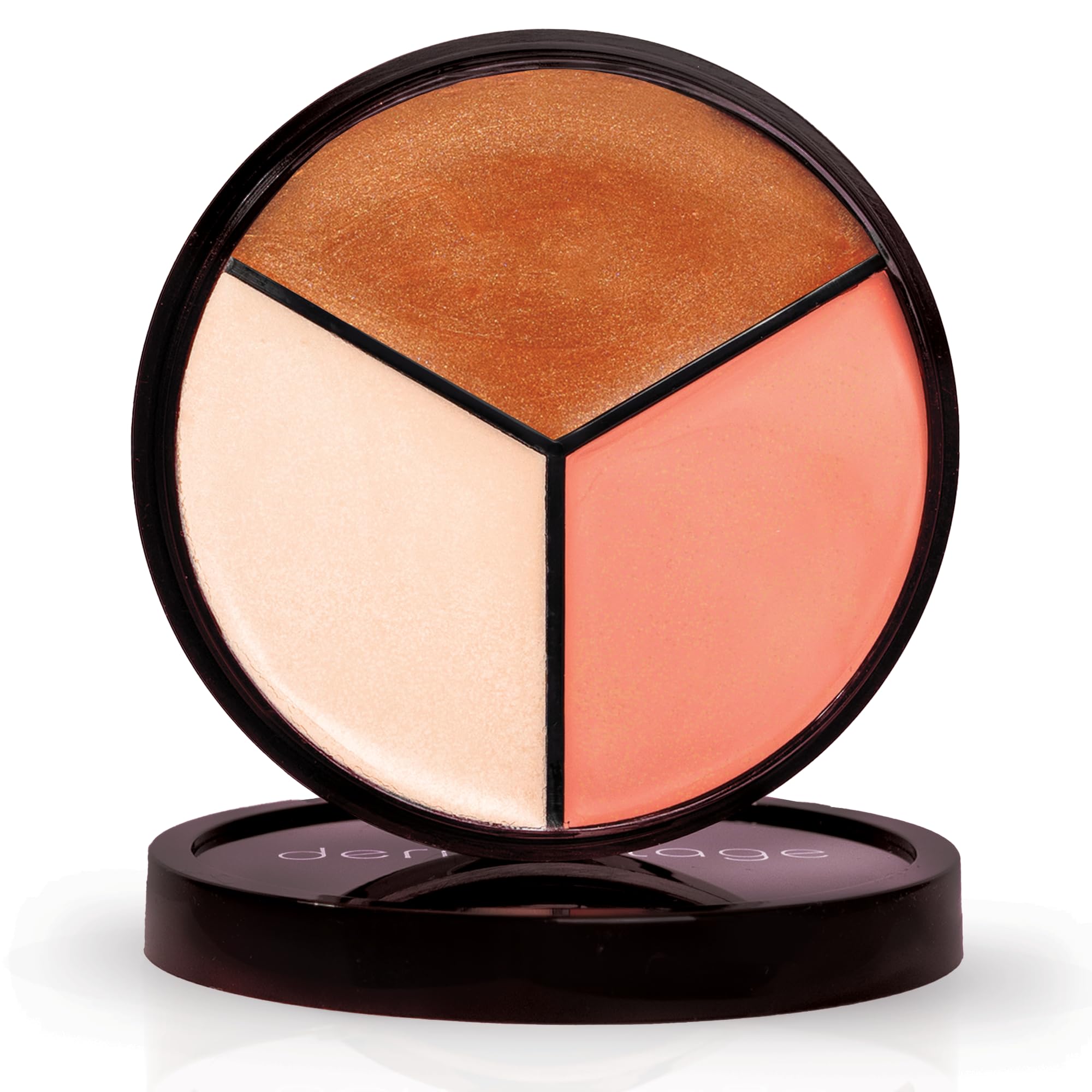 Dermaflage Lit From Within Luminizer Palette - 3-in-1 Bronzer, blush for cheeks & Highlighter Balm - Hydrating, Dewy Glow for Face & Body - 0.35 oz