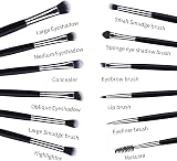 MSQ 12pc Eyeshadow Brush Set Professional Synthetic Bristles view 3