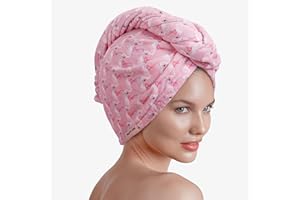 Brook + Bay Microfiber Hair Towel Wrap - Quick-Dry Absorption & Microfiber Towel - Anti-Frizz Styling & Hair Plop Technique