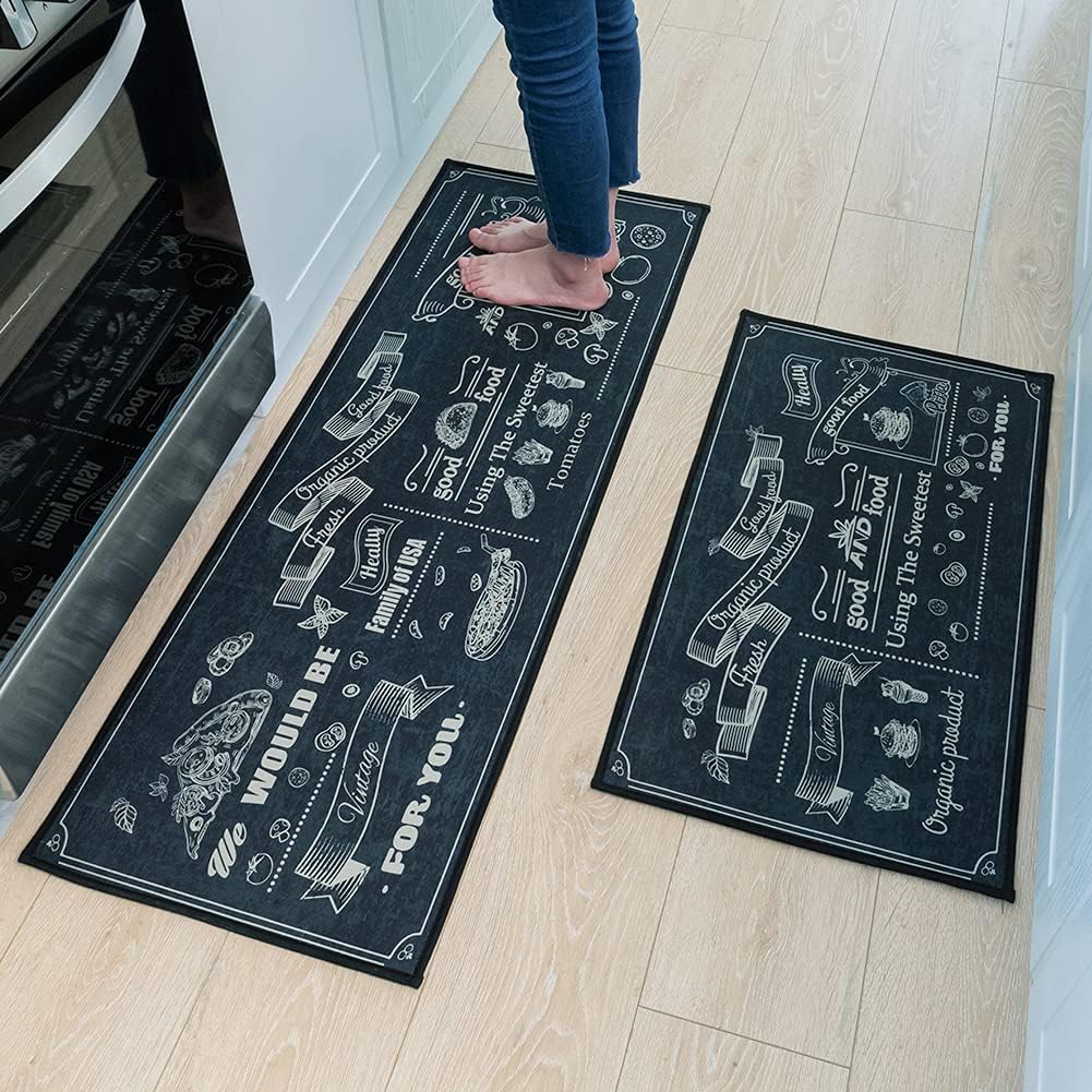 Kitchen Rugs and Mats, Kitchen Rug Washable Non Skid, Durable and MultiPurpose Kitchen Floor