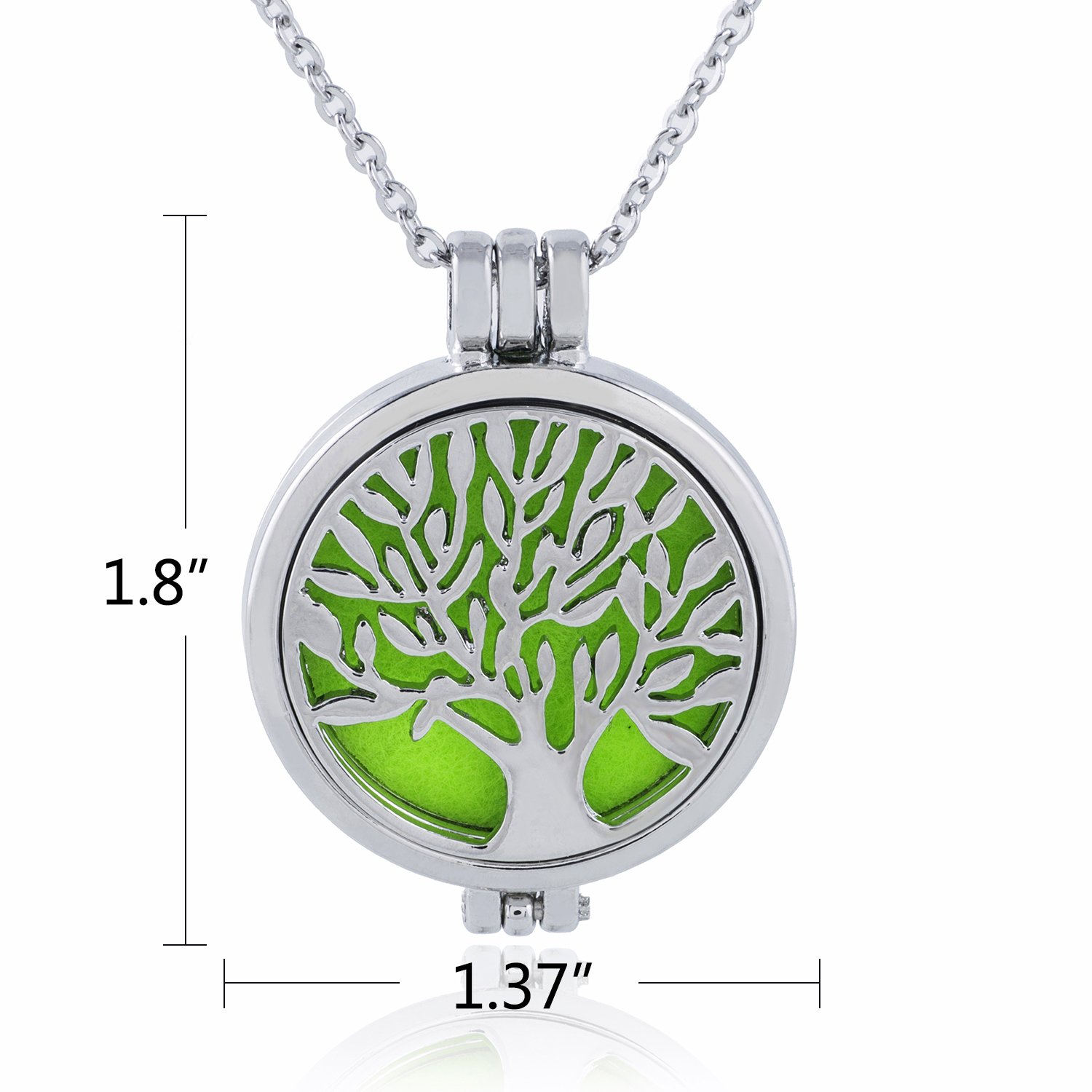 Essential Oils Diffuser Necklace Tree of Life Pendant 316L Stainless Steel Locket