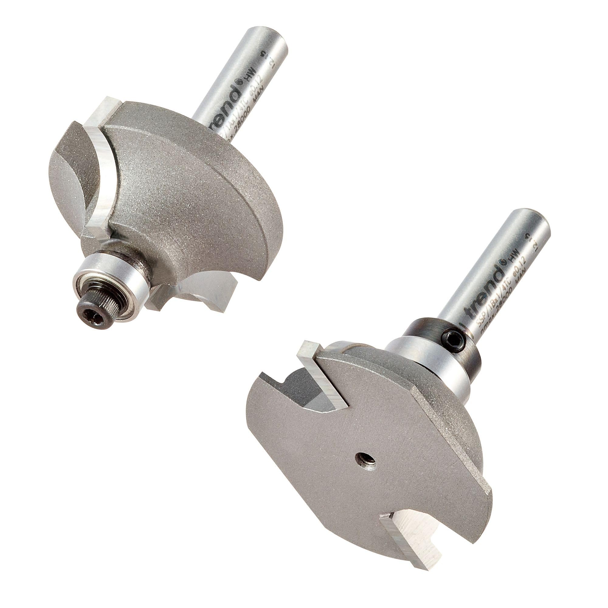 Trend Professional Shoulder Scribe/Profile Set Router Cutter, 1/4 Inch Shank, 36.7mm Cut Diameter, 9mm Cut Length, 9.5mm Bearing Diameter, TCT, SSP/1X1/4TC