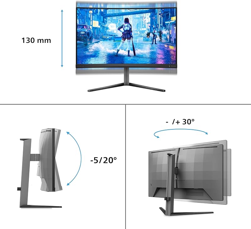 Gaming Monitor 27M2C5200W 27 pollici, Curvo, 1920x1080, FHD, 280Hz, Fast VA Panel, 0.3ms MPRT, , (HDMI2x 2.0 DP 1x 1.4) Adaptive Sync, HDR10, Grigio Scuro