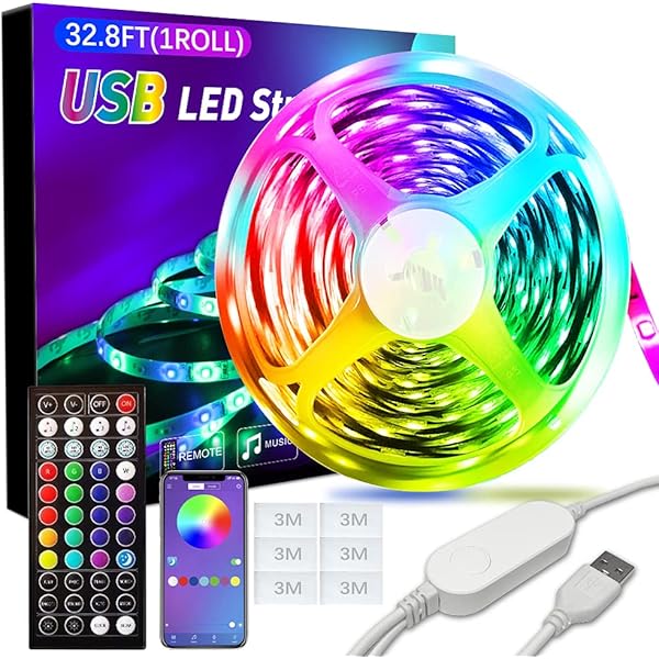 Led Strip Lights 32 8ft Rgb Led Light Strip Music Sync Color Changing Lights With 20keys Remote Controller 300 Leds Smd5050 Waterproof Led Lights For Bedroom Party Tv And Home Decoration Led Strip Lights 32 8ft Rgb Led Light Strip Music Sync Color Changing Lights With 20keys Remote Controller 300 Leds Smd5050 Waterproof Led Lights For Bedroom Party Tv And Home Decoration