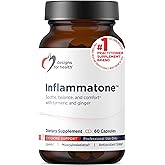 Designs for Health Inflammatone - Turmeric Supplements with Proteolytic Enzymes, Boswellia, Quercetin & Resveratrol (60 Capsules)