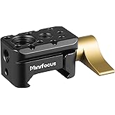MINIFOCUS NATO Clamp, NATO Rail Lock Clamps Quick Release with 1/4" 3/8" ARRI Thread, Standard NATO Clamp for Camera Cage Friction Arm Ballhead Cold Shoe Monitor Mount