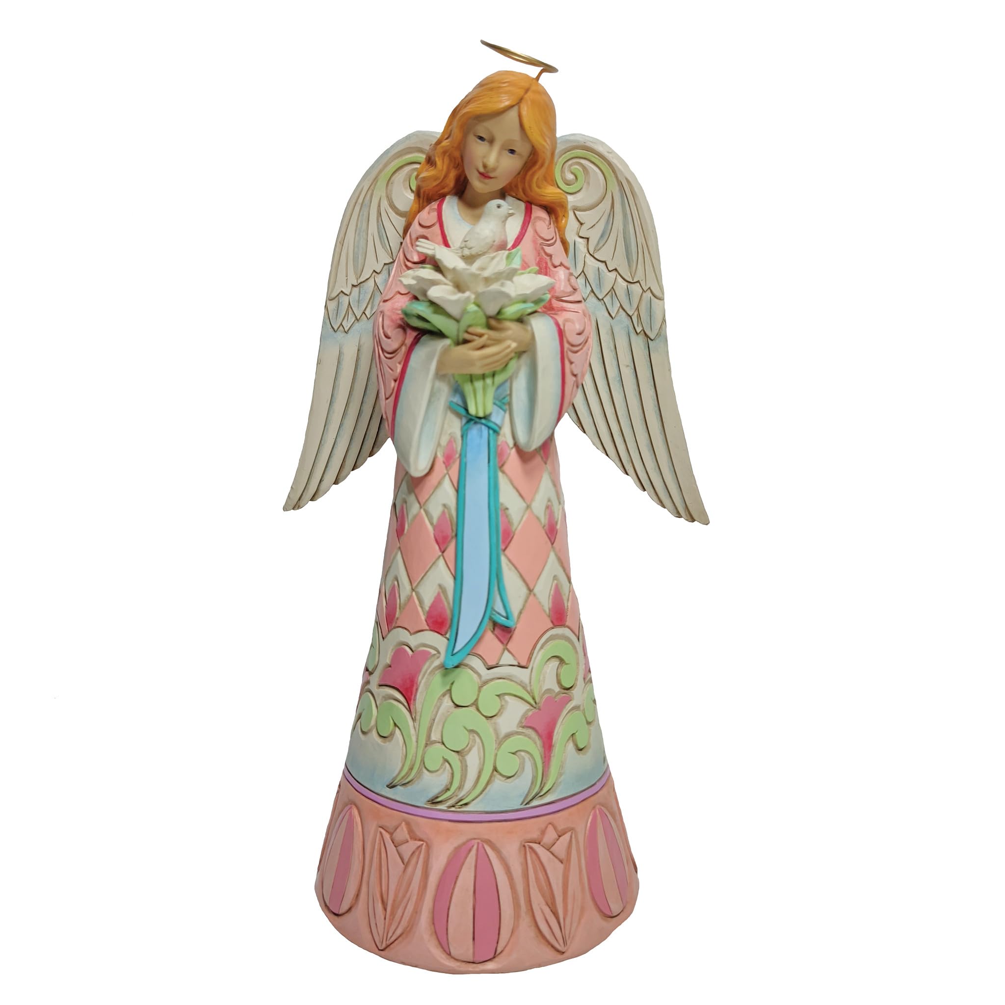 Jim Shore Angel Easter Lillies/dove Figurine
