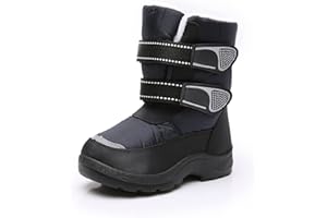 Blikcon Kids Boys Snow Boots Winter Waterproof Slip Resistant Cold Weather Boots (Toddler/Little Kid/Big Kid)