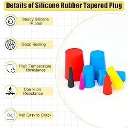 260PCS Silicone Rubber Tapered Plug, Coldairsoap