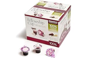 BROADMAN CHURCH SUPPLIES Pre-filled Communion Fellowship Cup, Juice and Wafer Set, 100 Count