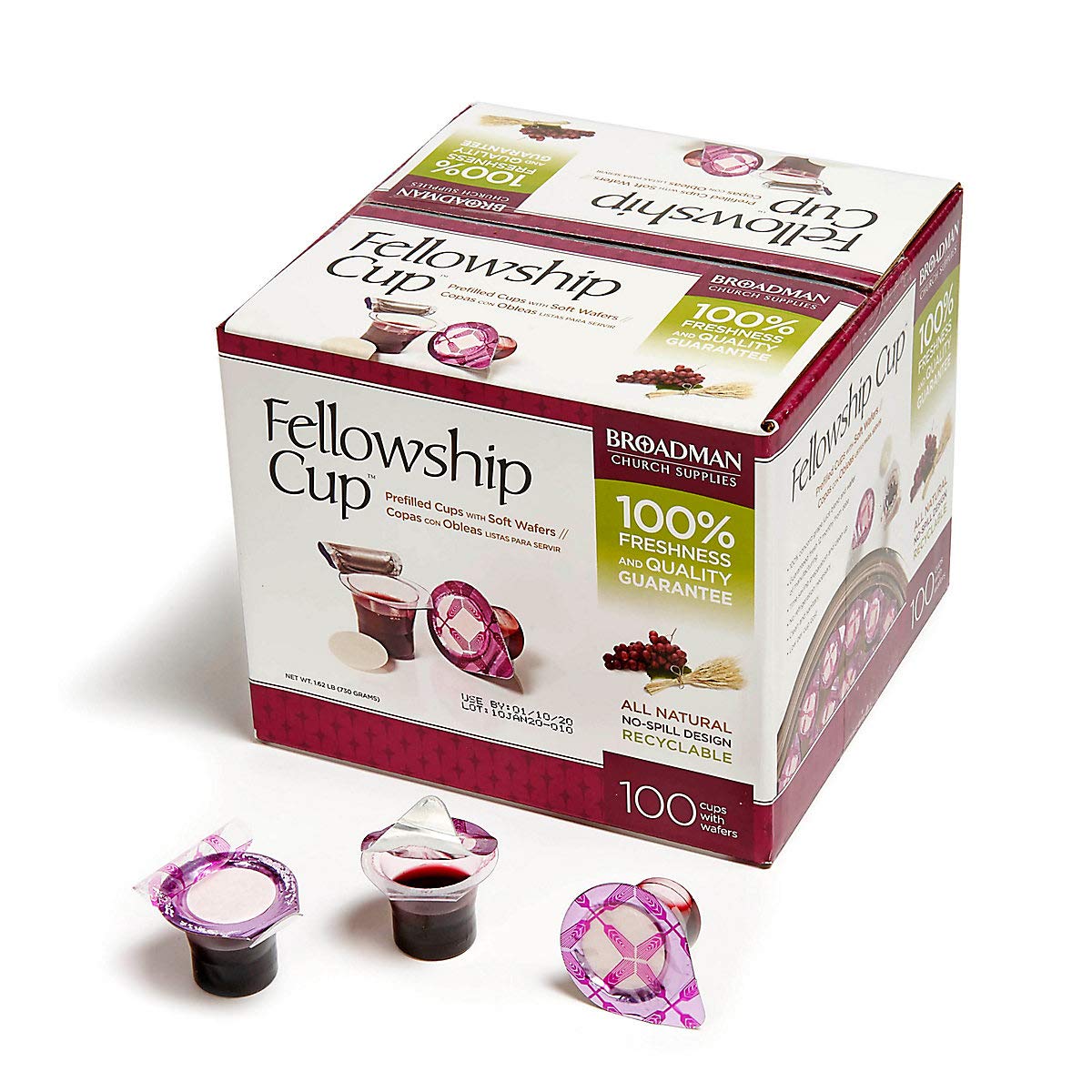 Broadman Church Supplies Prefilled Communion Fellowship Cup, Juice and