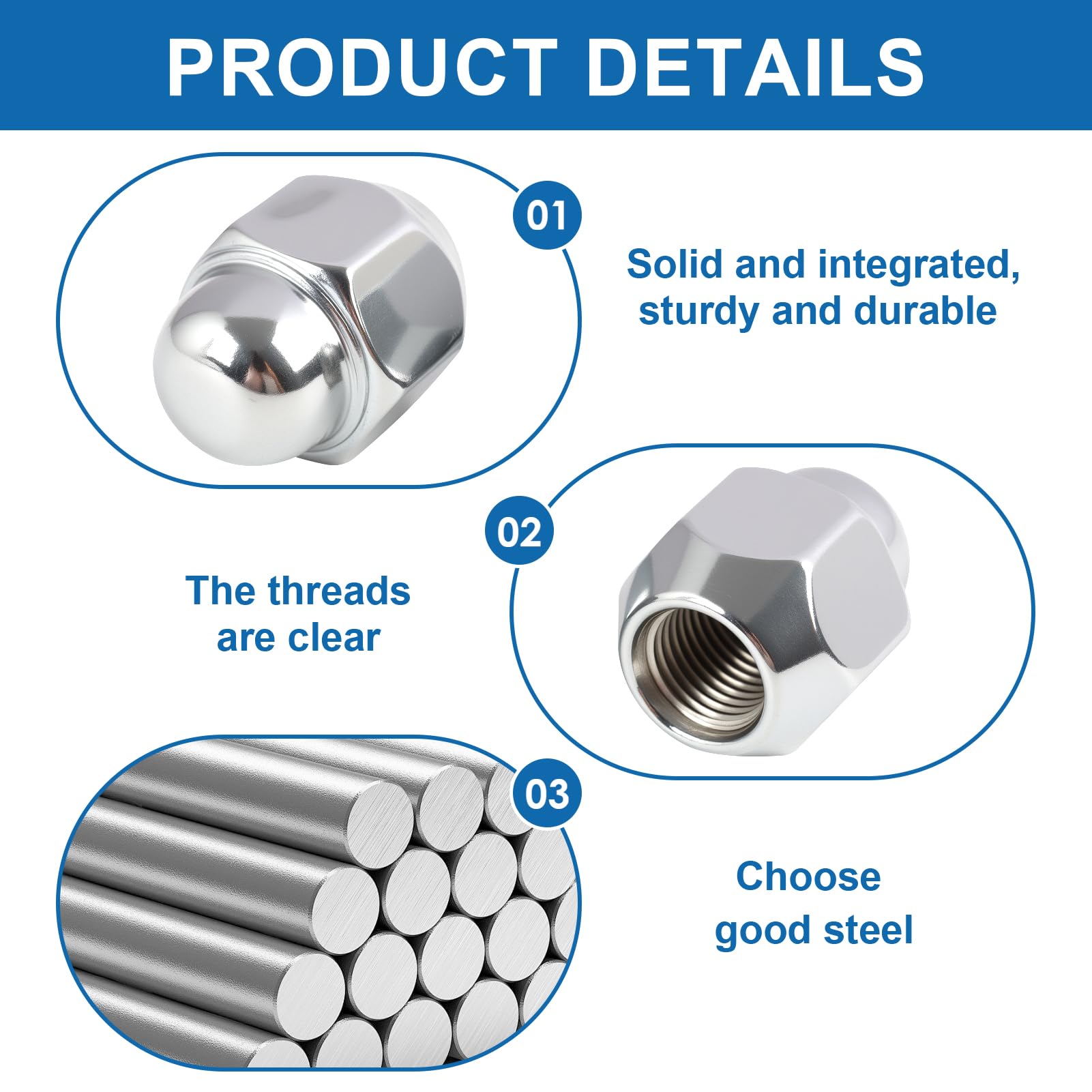Mua 4PCS Wheel Nuts for 21mm M12X1.25 Nut Replacement Strong Steel ...