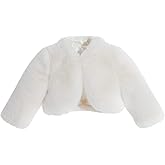 ekidsbridal Faux Fur Cape Princess Flower Girl Jacket Cozy Cover-Up Coat