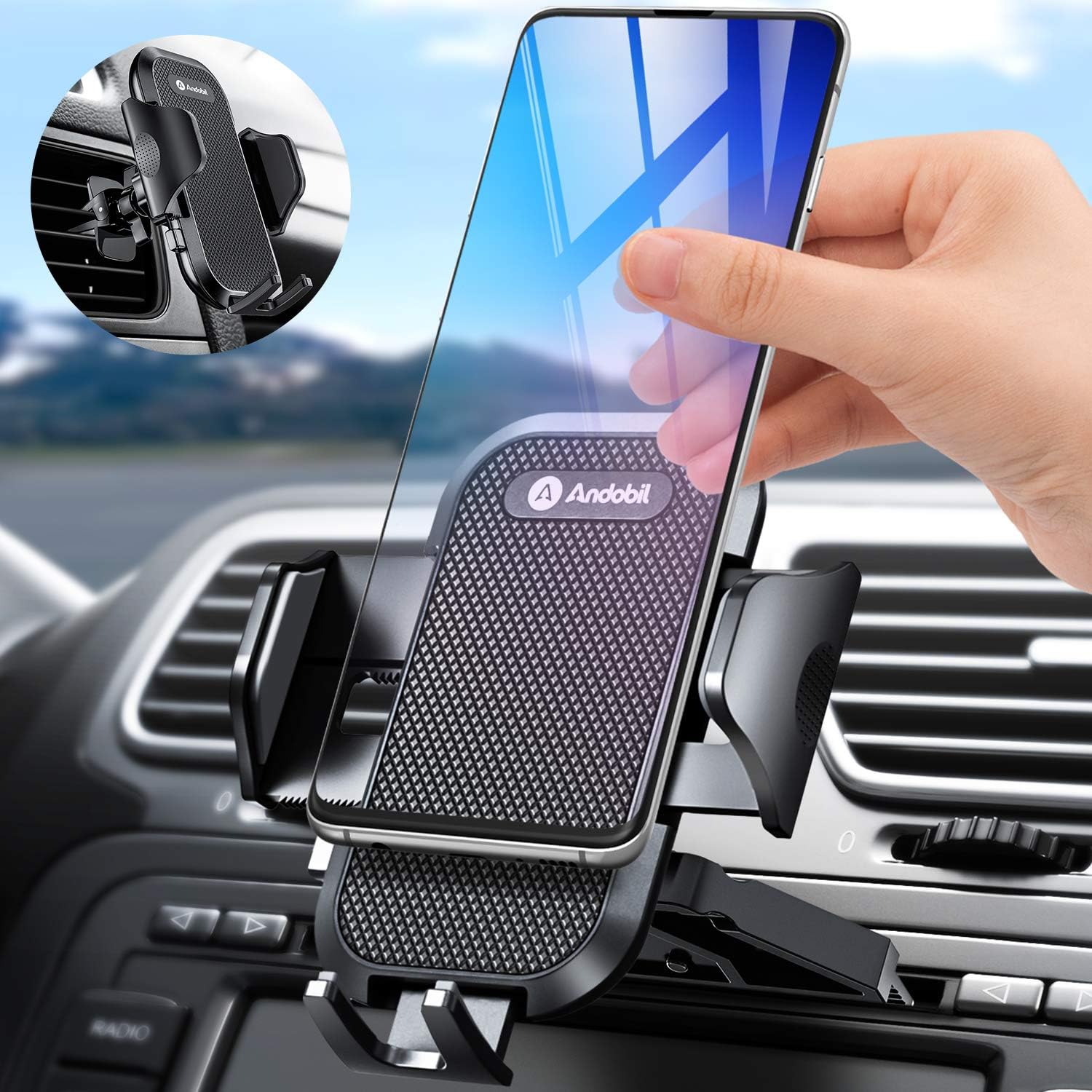 Andobil Easy Clamp Phone Holder for Car, Ultimate Hands