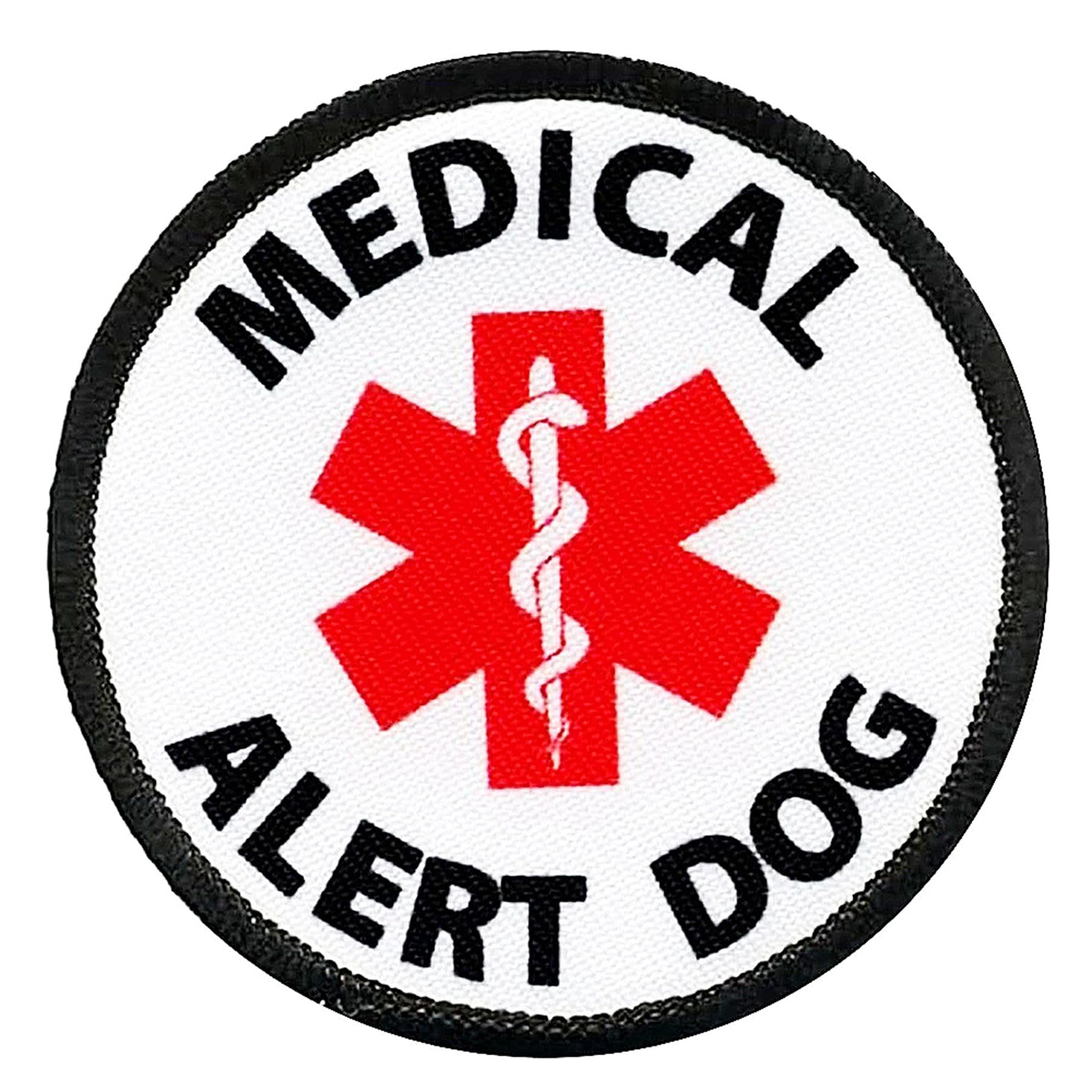 Photo 1 of ***Stock photo is a similar item*** Medical Alert Service Dog Patch for Vests Gear, Tactical EMS Medical Alert Dog Emblem Embroidered Hook & Loop Patch