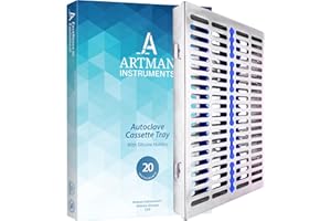 ARTMAN INSTRUMENTS ARTMAN Instrument Cassette Rack for 5,7,10 & 20 Instruments Box Dental Instruments Organizer (for 20 Instruments)