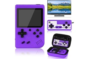 Handheld Game Console, VAOMON Retro Mini Game Player Built-in 500 Classical FC Games, 3 Inch Color Screen Support for Connecting TV,Gifts for Kids & Adults(Purple)
