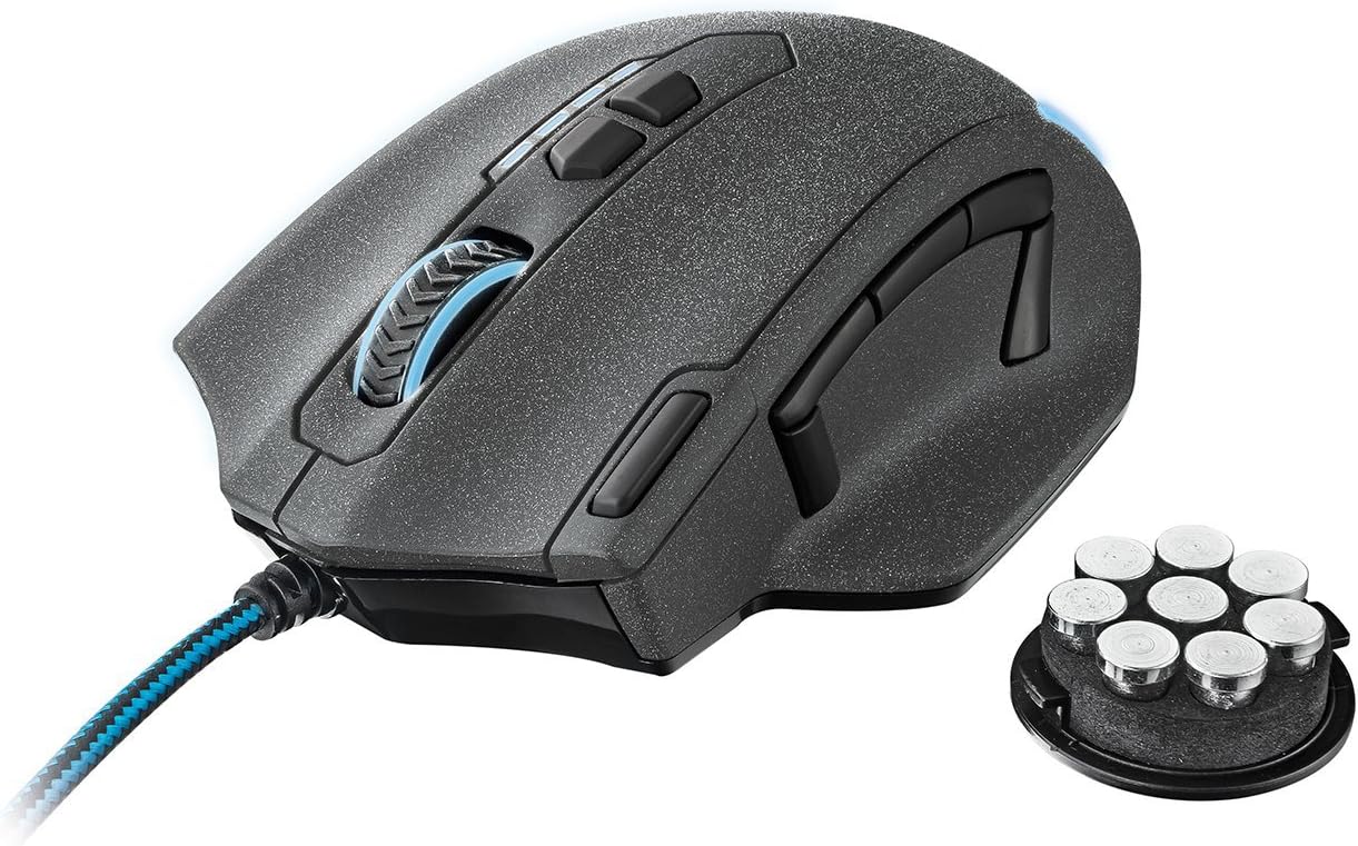 Trust Gaming GXT 155 RGB Gaming Mouse with Weight Tuning Set, On-Board Memory, RGB LED Lighting and Gaming Software, Black