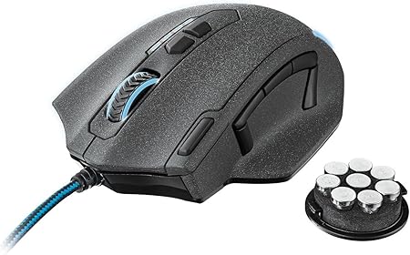 Amazon Com Trust Gaming Gxt 155 Rgb Gaming Mouse With Weight Tuning Set On Board Memory Rgb Led Lighting And Gaming Software Black Computers Accessories