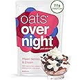 Oats Overnight Mixed Berries & Cream - Overnight Oats with 22g Protein, High Fiber Breakfast Protein Shake - Gluten Free Oatmeal, Non GMO High Protein Oatmeal (2.8 oz per meal) (24 Pack)