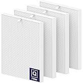 FMDZFL Filter Q Compatible with Winix 5510/5520 Air Purifier, 4-Pack HEPA Only Replacement Filters (No Carbon) - Part# 1712-0123-00
