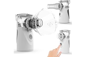 ASOMI Nebulizer, Nebulizer Machine for Adults and Kids, Battery-Operated Nebulizer of Cool Mist, Ultrasonic Mesh Nebulizer for Breathing Problems, Used at Home, Office, Travel
