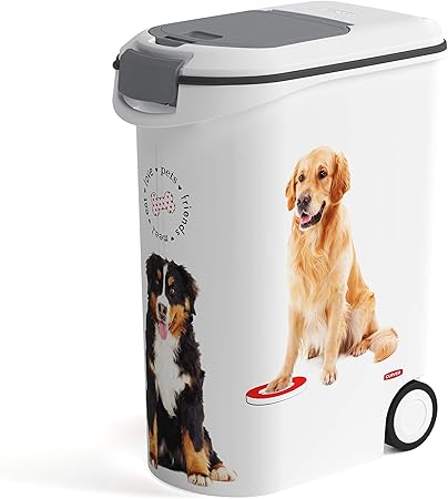 Curver Conteneur à Croquettes 54l20kg Love Pets Chien Blanc Pet Dry Food Container 493x278x605 Cm