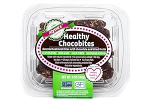 ALYSSA'S SINCE 2010 Alyssa’s Chocobites ⎸ Gluten Free Cookies, Healthy Snacks from the Bakery ⎸ Sugar Free Soft Cookies, Low Carb, Keto Protein Snacks ⎸ Gluten Free Snacks for Kids ⎸ 8 Cookies per box, 1 Pack