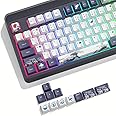 Womier PBT Keycaps 60 65 75 Percent, Custom Keycaps Set Dye-Sublimation, Cherry Profile Keyboard Key Cap for Most 60% 75% TKL, 100% Gateron Cherry MX Switches Mechanical Keyboard, White