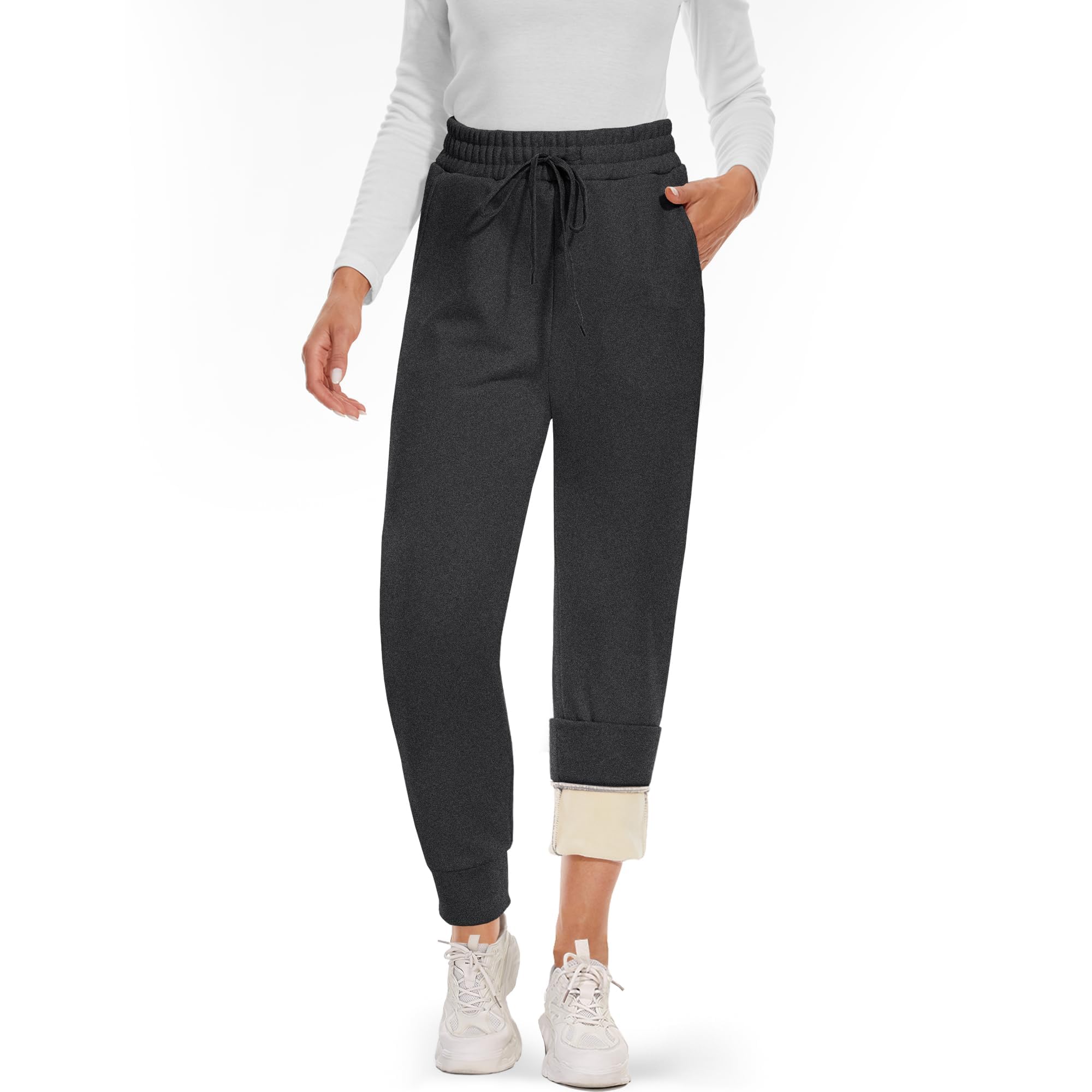 CAMPSNAIL Fleece Lined Sweatpants Women - Joggers