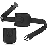 Jexine 2 Pcs Mic Belt for Fitness Instructor Detachable Mic Pouch | Halloween Party, Neoprene, Adjustable Waistband, Microphone Transmitter Carrier, Anti Drop Secure Strap, for Speaking Theatre