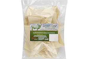 GreenCow Rawhide Chips 1-Pound Bag - Premium Large Dog Rawhide Chews - Ideal for Agressive Chewers Dog Rawhide Treats - Durable Rawhide Bones for Large Dogs