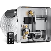 KINGRVER KINGRVER 10 Gallon RV Water Heater, 12,000 BTU High-Output Propane & 1440W Electric Heating, Remote Controller, DSI 