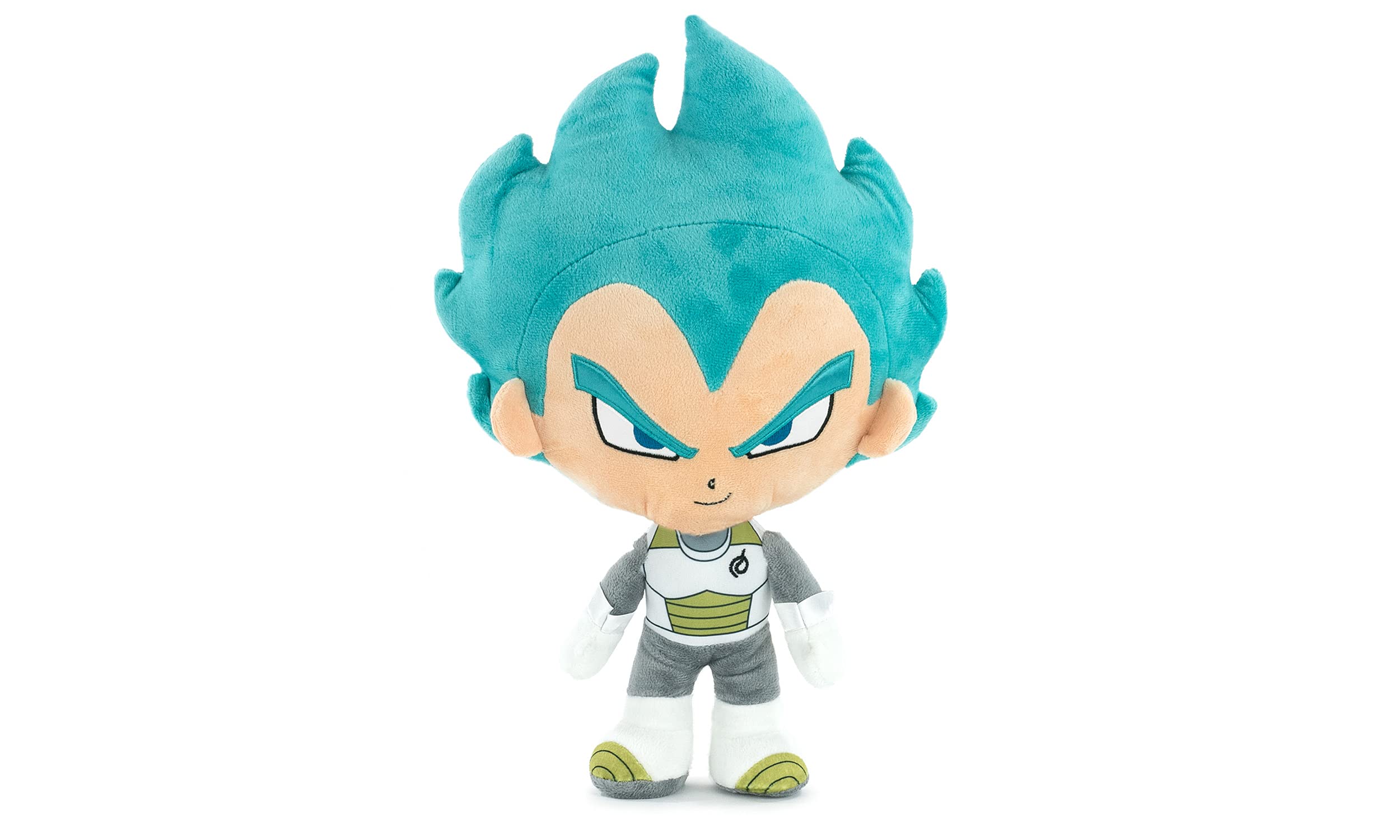 Play by Play Dragon Ball Super Protagonists Plushies, Goku, Piccolo, Vegeta, Beerus, Majin Buu - Super Soft Quality (30-35cm, Vegeta Super Saiyan)