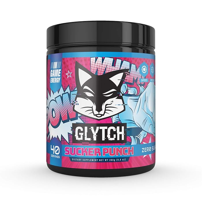 Buy GLYTCH Gaming Energy Supplement Powder Gamer and Esports Drink