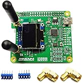 AURSINC MMDVM Duplex Hotspot Module Dual Hat V1.5.2 with 0.96 OLED Display Support P25 DMR YSF NXDN DMR Slot 1 + Slot 2 for R Pi 1, 2/2b, 3/3b/3b+, 4/4b, Pi Zero, Zero 2W with USB Port (with OLED)