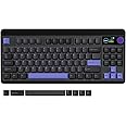 Womier Retro 75% Wireless Gaming Keyboard with Smart Multimedia Display&Knob, M87 Pro Bluetooth 5.1/2.4GHz /USB-C Wired Mechanical Keyboard with Hot-Swappable Custom Switch, RGB Backlit, Black