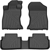 Mixsuper Floor mat for Subaru Forester 2019-2024 | All Weather TPE Rubber Floor Liners Protection for Subaru Forester Accessories,2 Row Anti-Slip Car Mats,Black