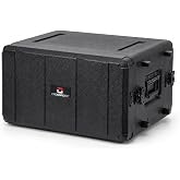 Crossrock 5U Rack Case 13.7" | Complete Wireless System Case, Adjustable Rails 9"&ndash;13", Extra-Deep Lids, Watertight PE (CRA9805U-350S)