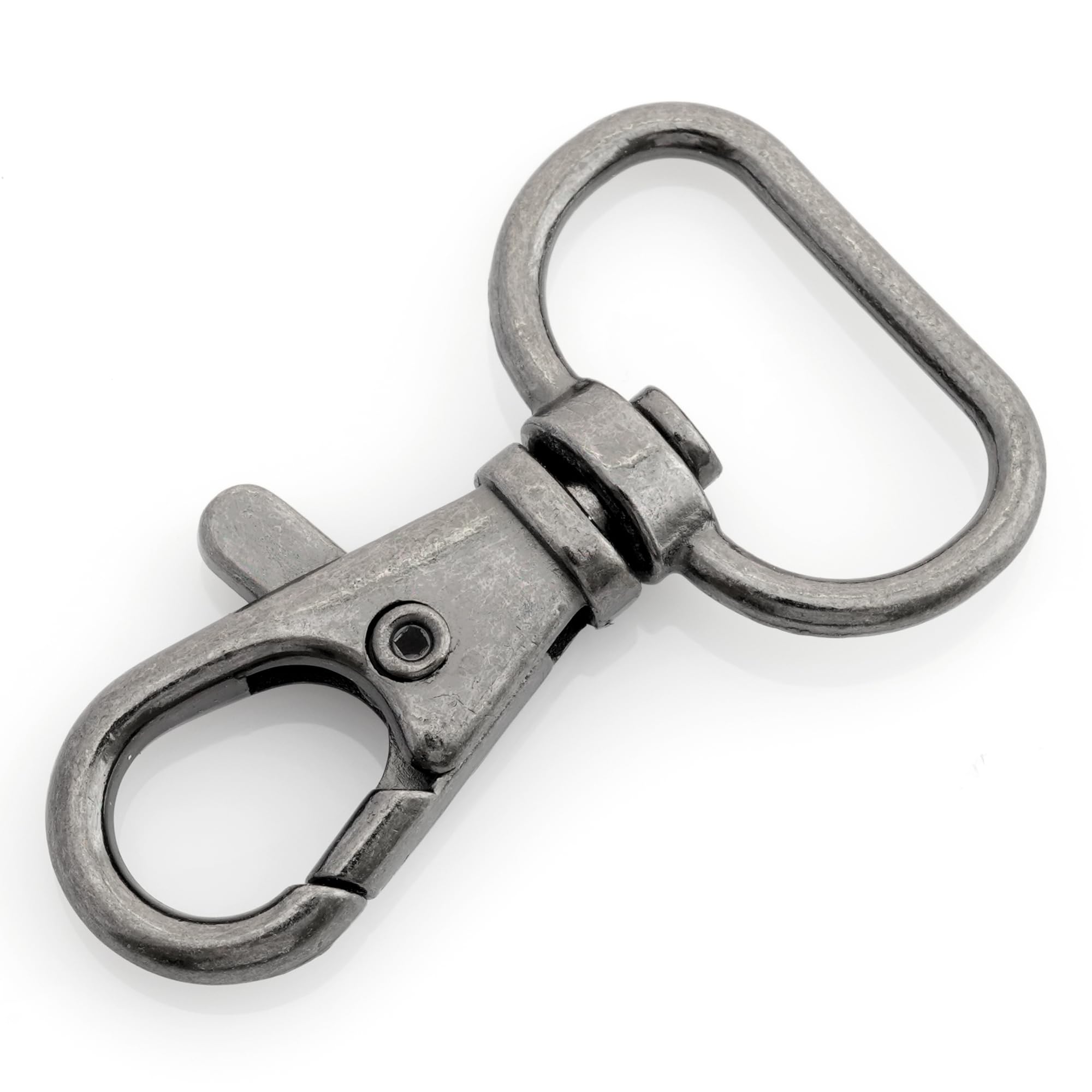 CRAFTMEMORE Swivel Lobster Claw Clasps Classic Trigger Snap Hooks CS10 Purse Landyard Clip 5/8" 3/4" 1" Pack of 10 (3/4 Inch, Gunmetal)