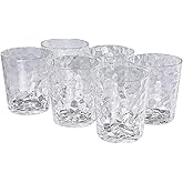 AKMQYM BPA-Free Plastic Tumblers 6 Pack (6x16oz) | Reusable Dishwasher Safe | Stackable Shatterproof Cups | Plastic Drinkware & Drinking Tumblers for Restaurant, Home, Party