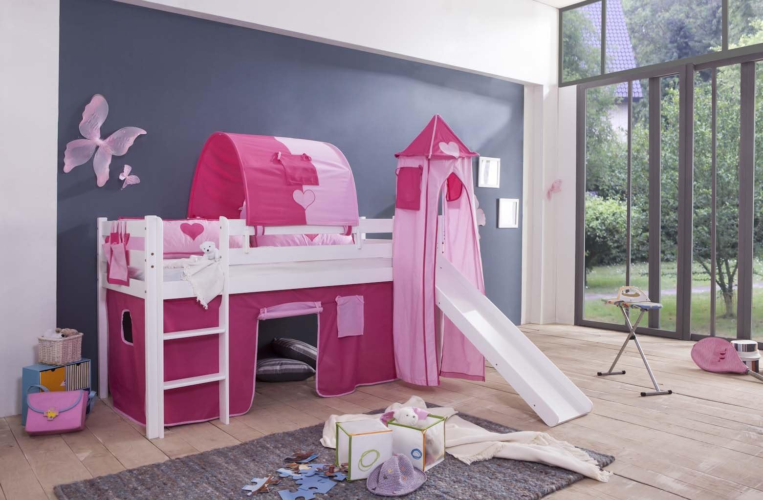 Unbekannt Tony Princess Cabin Bed with Slide Pine White