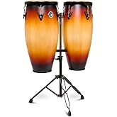 Latin Percussion City II Series Conga Set w/Double Stand, Vintage Sunburst, LP646NYII-VSB