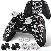 PlayRealm Silicone Skin Cover Sticker x 1 & Extender Grips x 2 for Xbox Series/One Controller The Joker