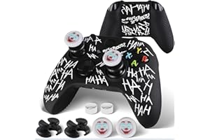 PlayRealm Silicone Skin Cover Sticker x 1 & Extender Grips x 2 for Xbox Series/One Controller The Joker