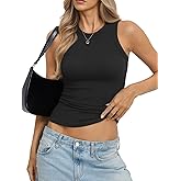 EasyGala Womens Ribbed Cotton Tank Tops Basic Crew Neck Sleeveless Shirts Fitted Going Out Tops Summer Trendy 2026