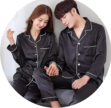 camisa negra de seda para hombre