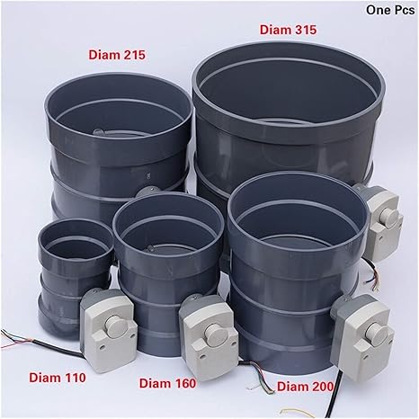 Amazon Co Jp Xiaofang 2vの換気システムのための2vのアクチュエータが付いているpvcの電気的な空気ダクト値110 310 Mmの直径の空気ダンパーバルブの電動パイプバルブ Size Diam 250mm ホーム キッチン