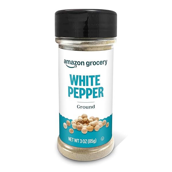 AMAZON GROCERY, GROUND WHITE PEPPER, 3 OZ
