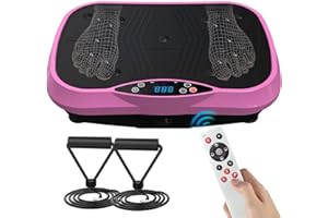 CIYEA Vibration Plate Exercise Machine for Lymphatic Drainage, Weight Loss, Muscle Toning, Multifunctional Whole Body Vibration Plate, Adjustable Speed & Compact for Home Fitness